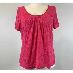 Christopher & Banks Pink Paisley Blouse